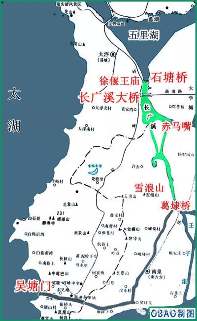 长广溪示意图 长广溪示意图