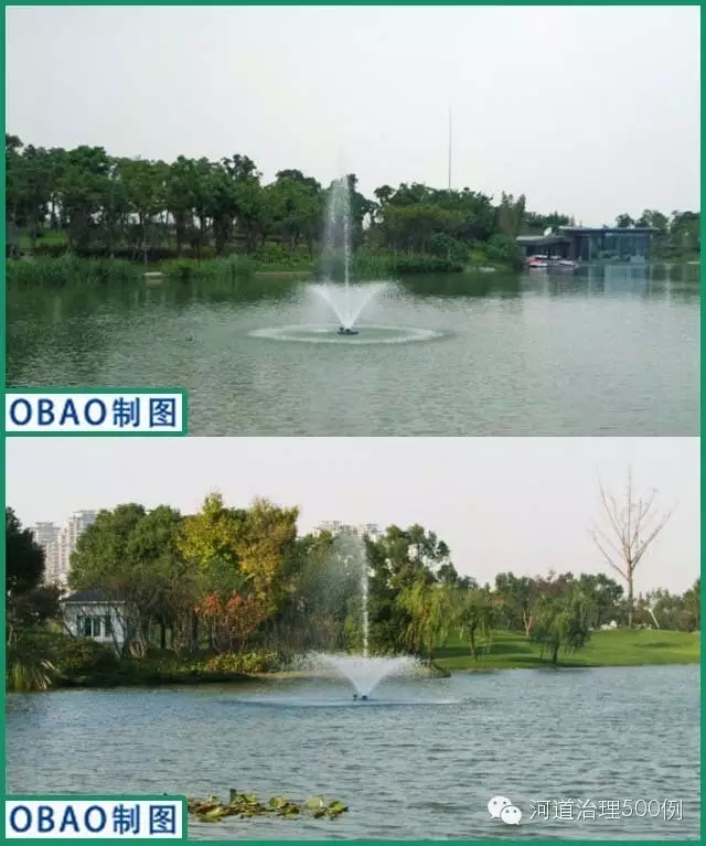 浮水喷泉式曝气机，造景活水