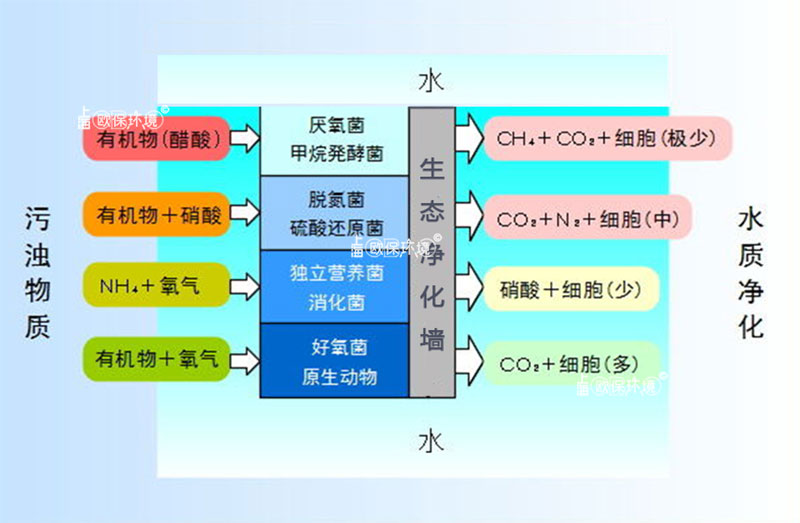 浸没式反应墙（浸没式生物反应墙）填料净水原理